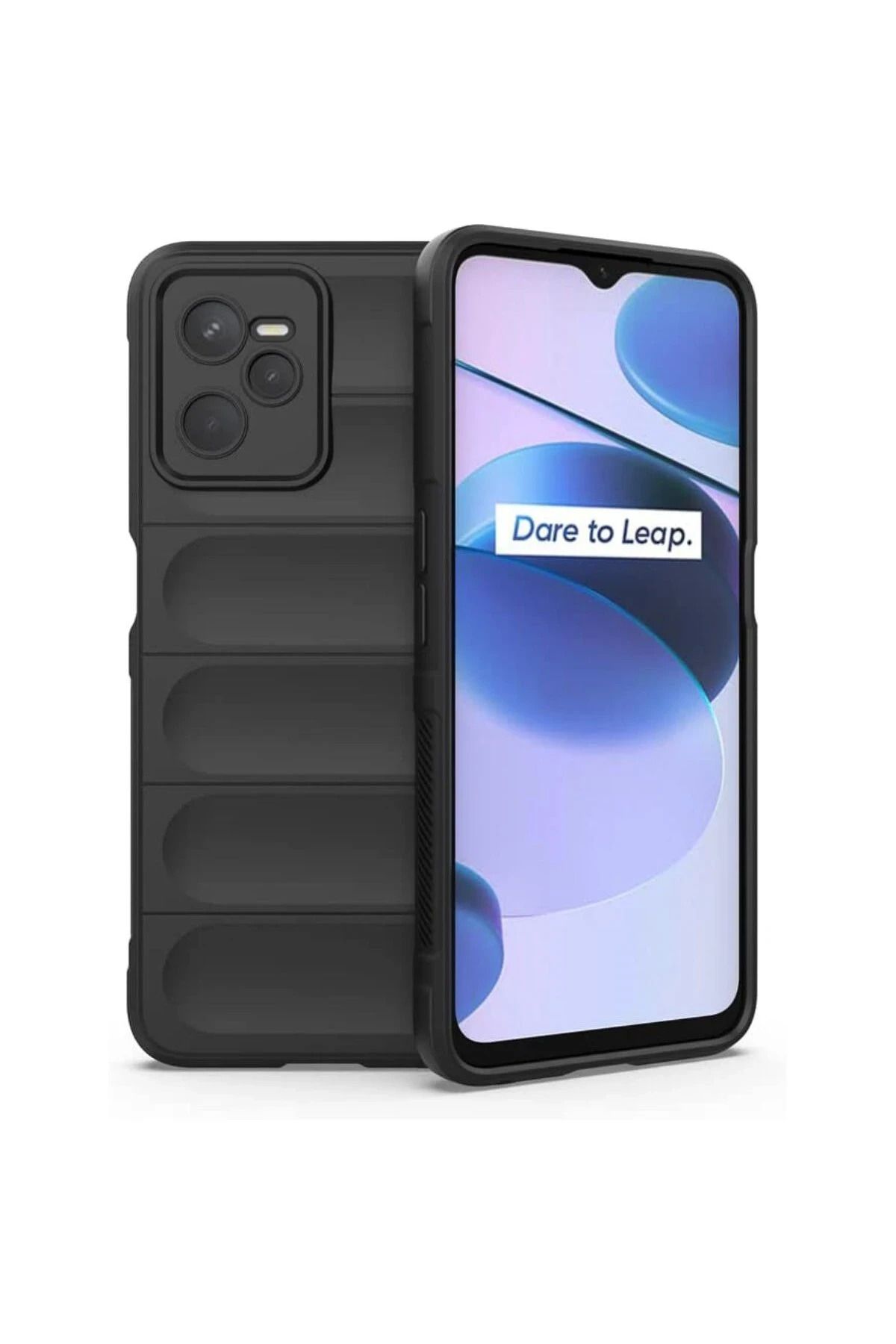 NewFace Realme C35 Uyumlu  Kılıf Optimum Silikon - Siyah