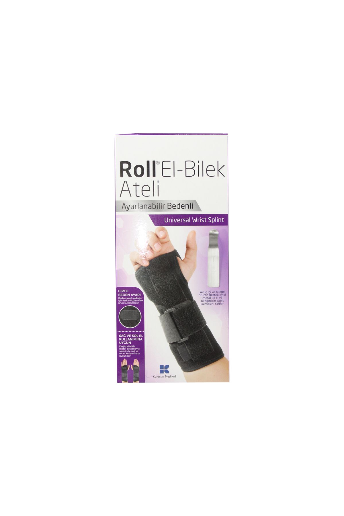 Roll Universal Başparmak Desteksiz El Bilek Ateli