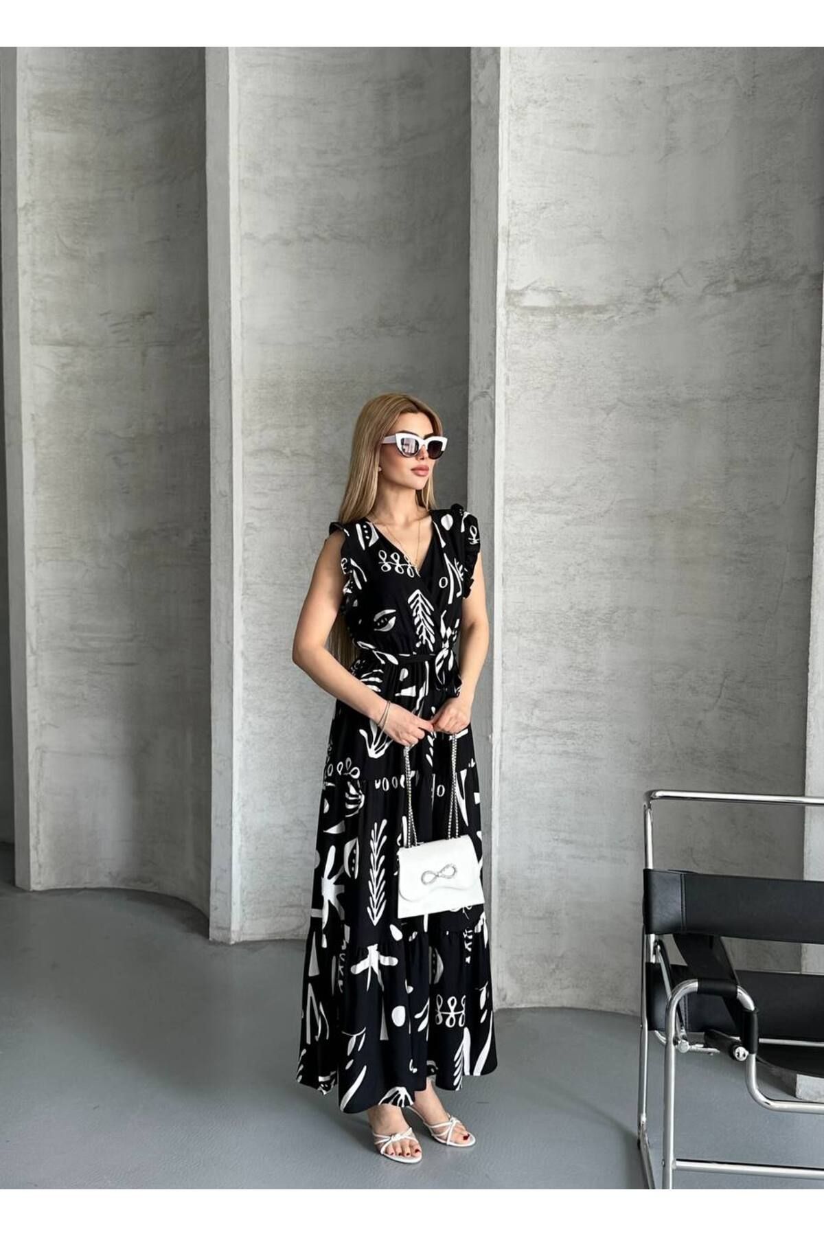 ASM Fashion-Women's Viscosa Printed Belted Dress 3