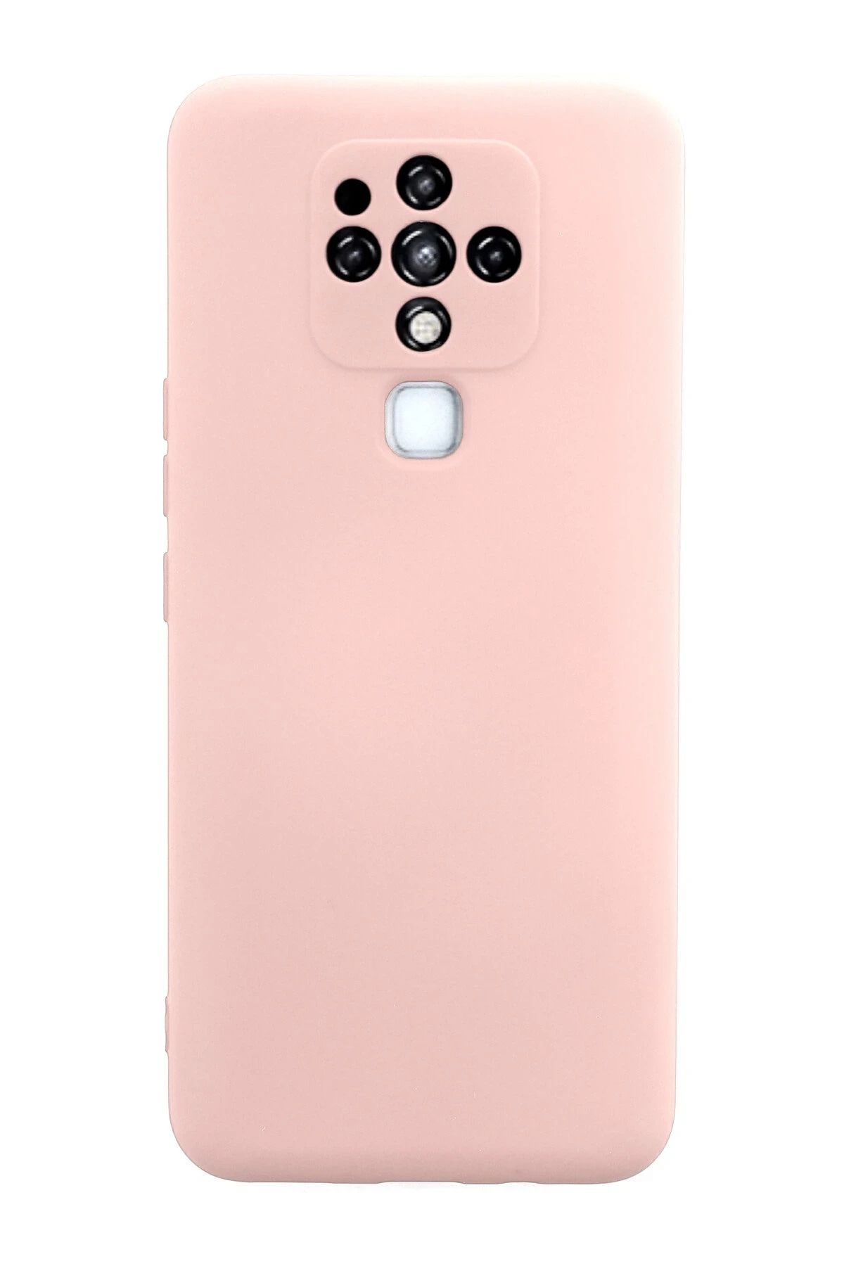 NewFace Tecno Camon 16 Kılıf Nano içi Kadife Silikon - Pudra HNZRN