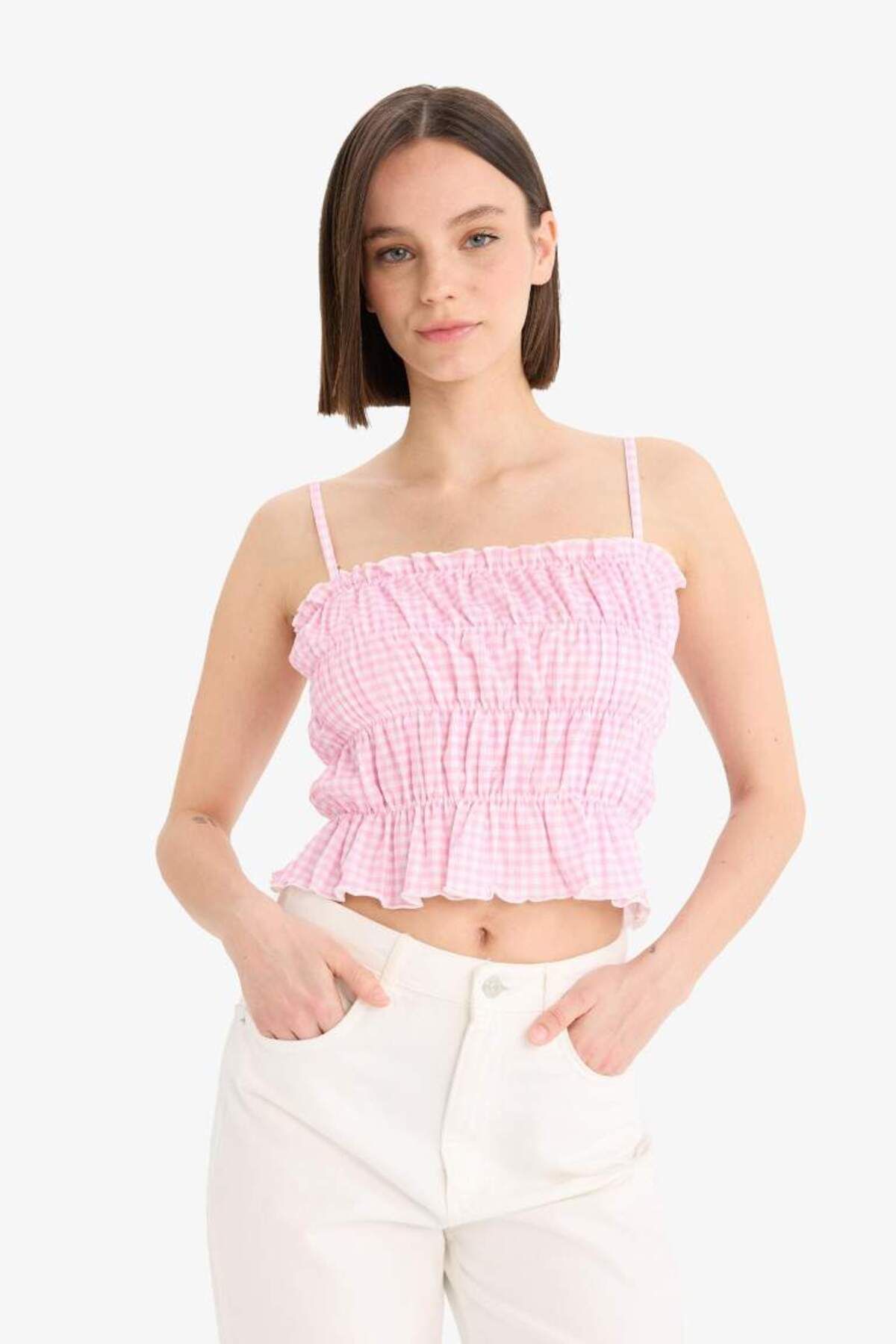 DeFacto-Coool Fitted Drawstring Strap Undershirt F2239Ax25Sm 5