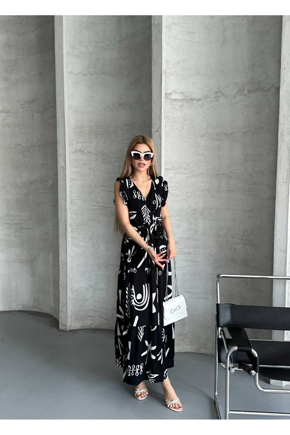 ASM Fashion-Women's Viscosa Printed Belted Dress 4