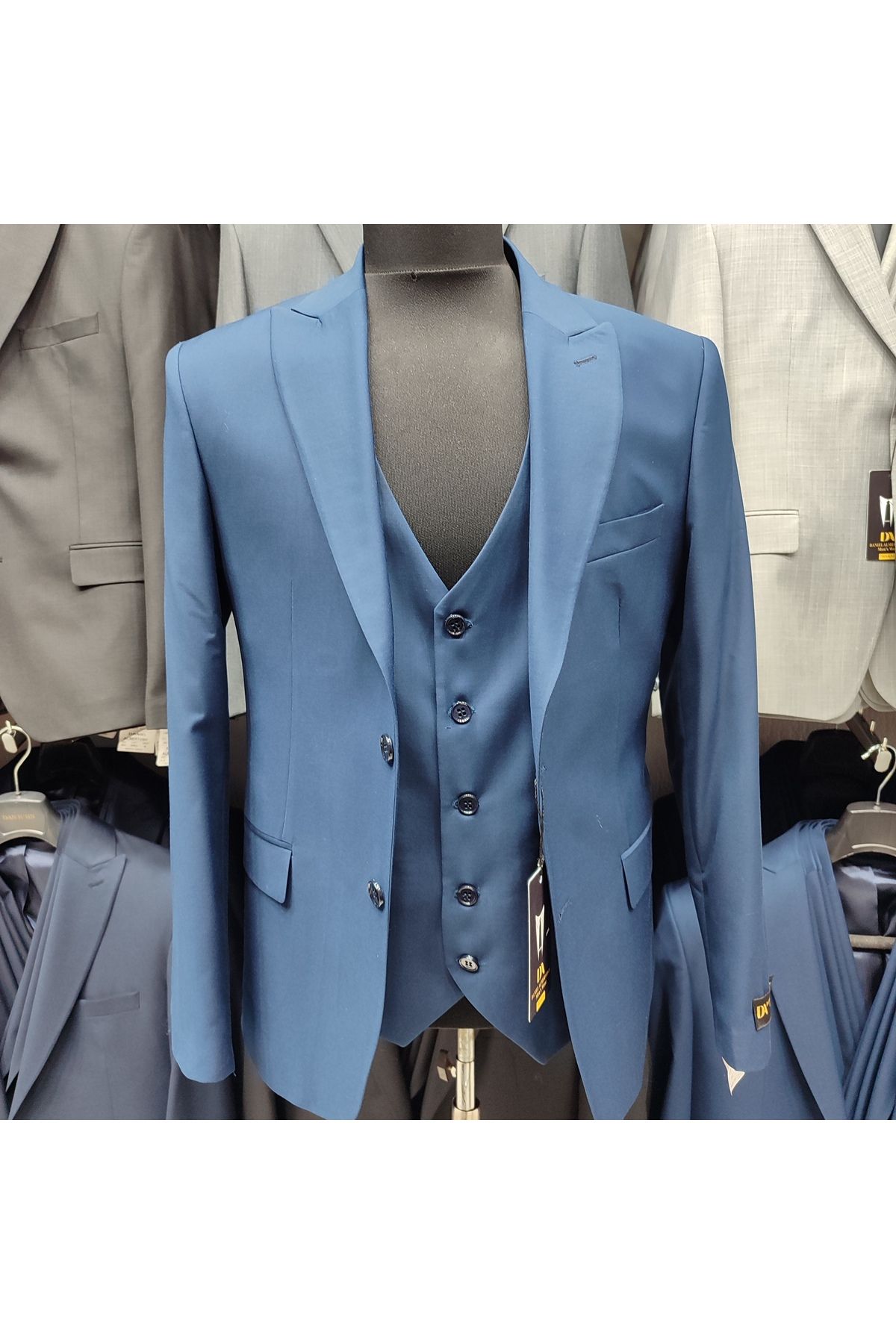 Ayid Slimfit Yelekli Takım Elbise