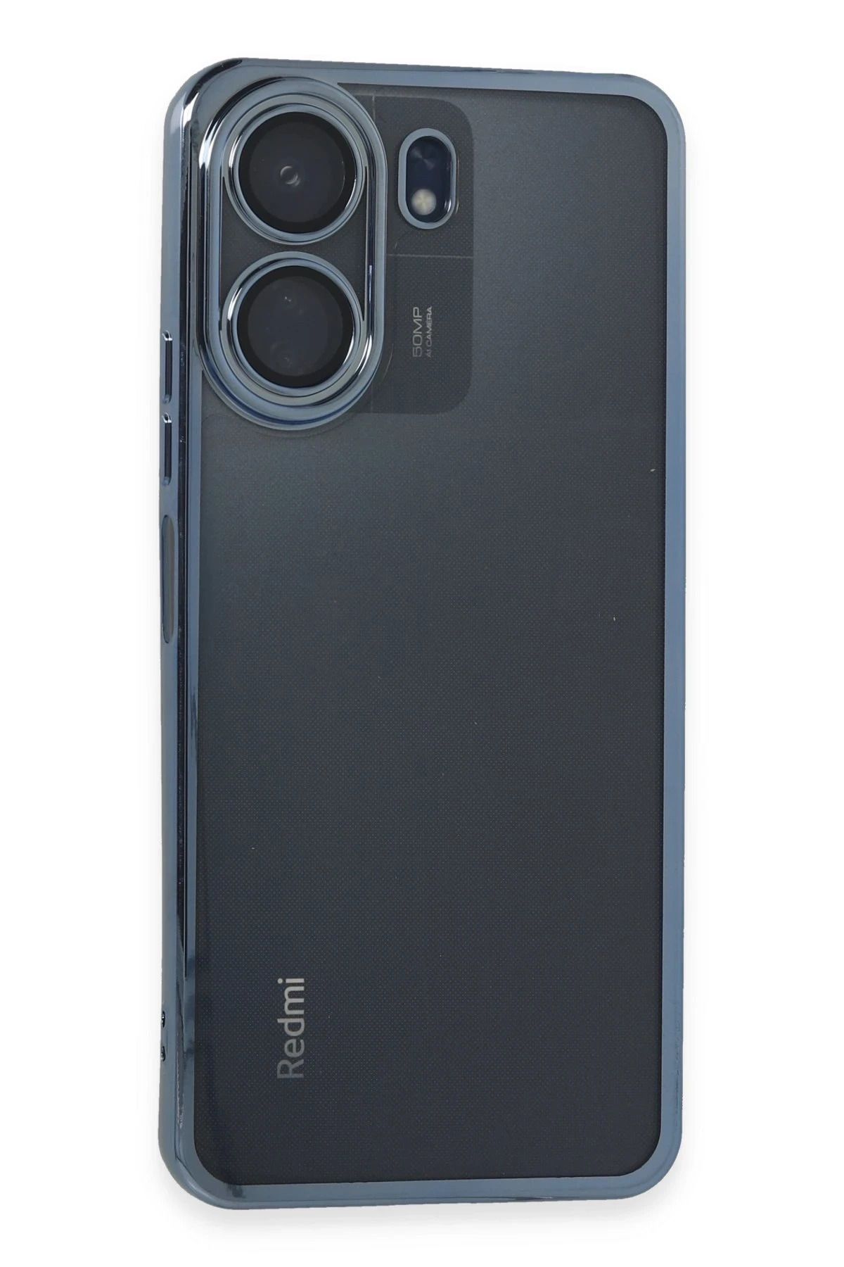 NewFace Xiaomi Redmi 13C Kılıf Lensli Silikon - Lacivert JOJUA