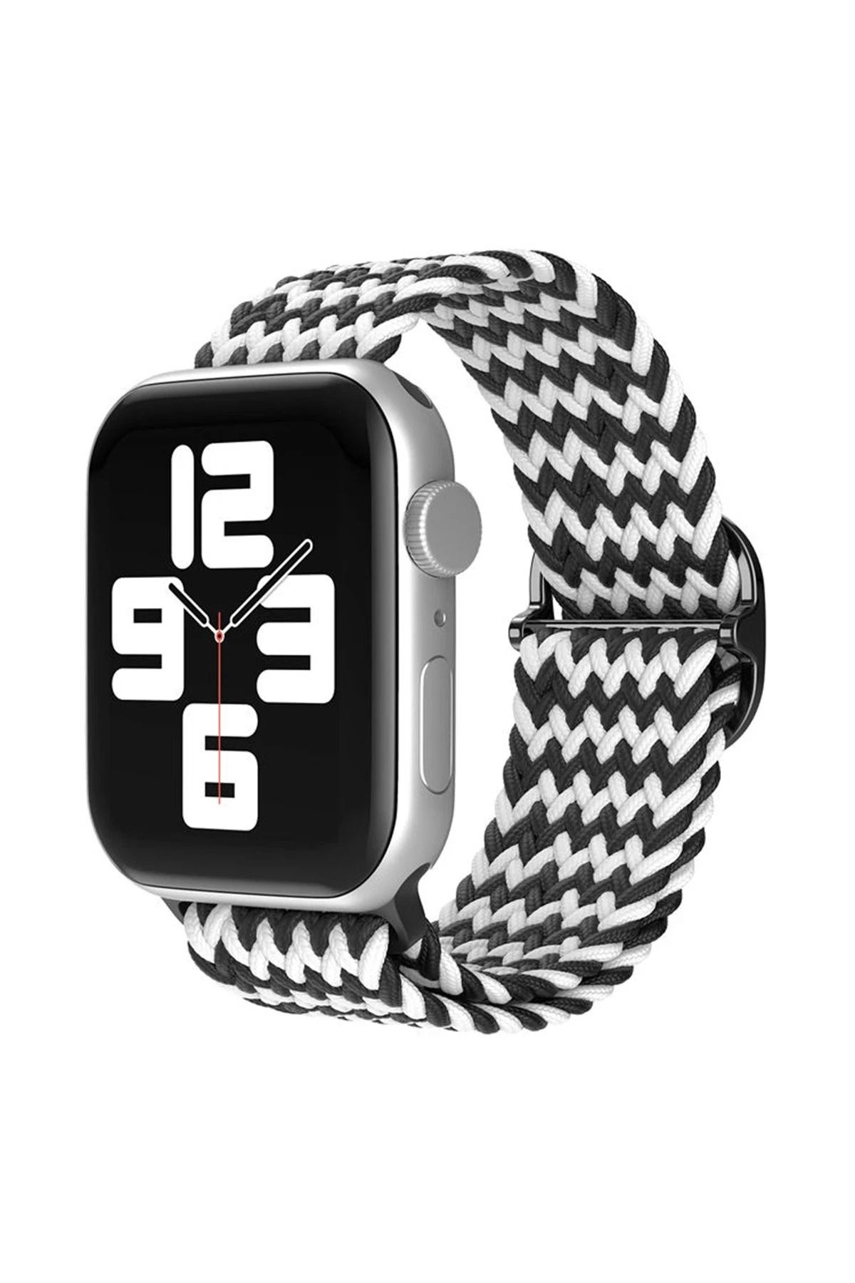 NewFace Apple Watch 42mm Star Kordon - Zigzag Siyah-Beyaz YNSMR