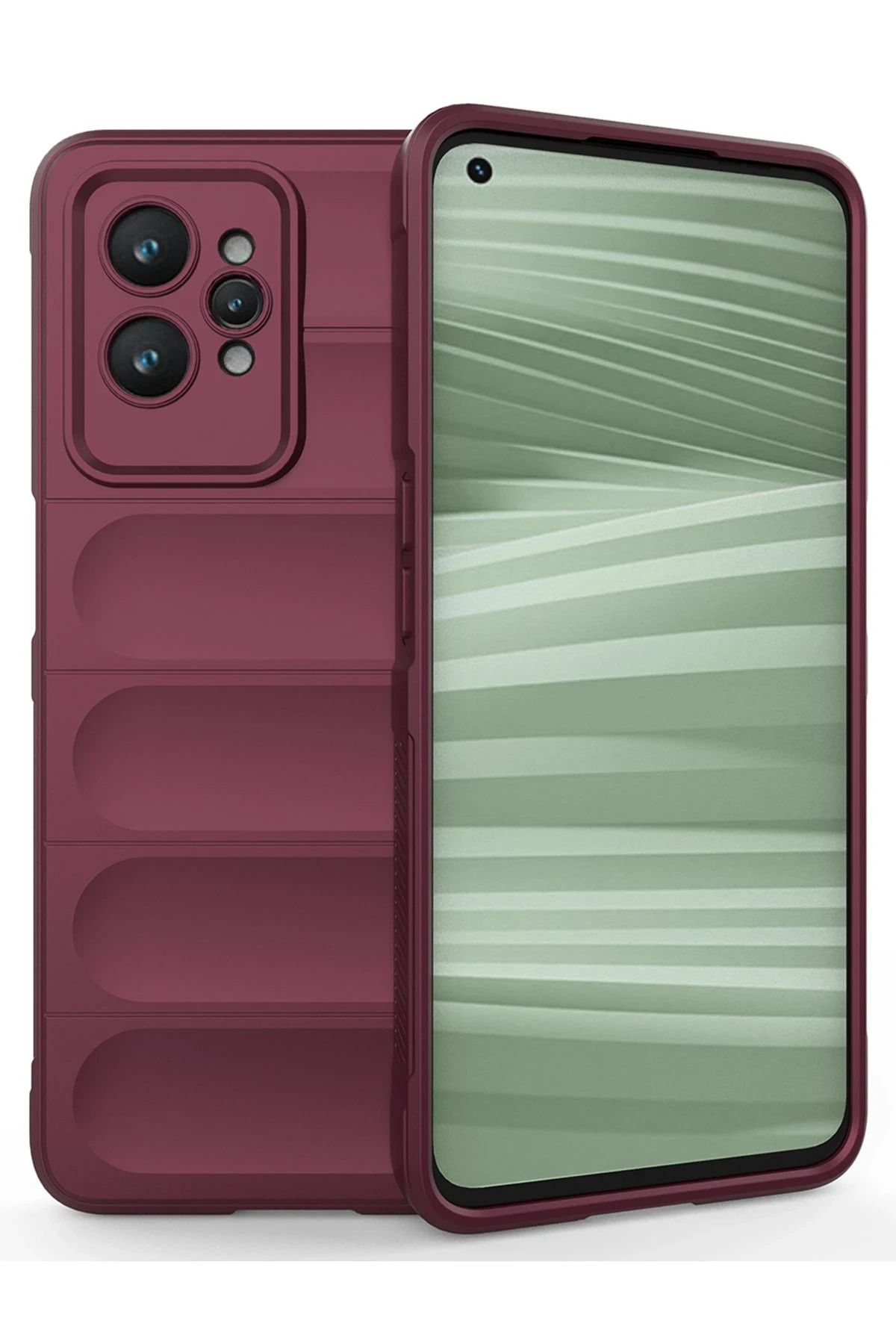 NewFace Uyumlu Realme GT2 Pro 5G Kılıf Optimum Silikon - Bordo HNZRN