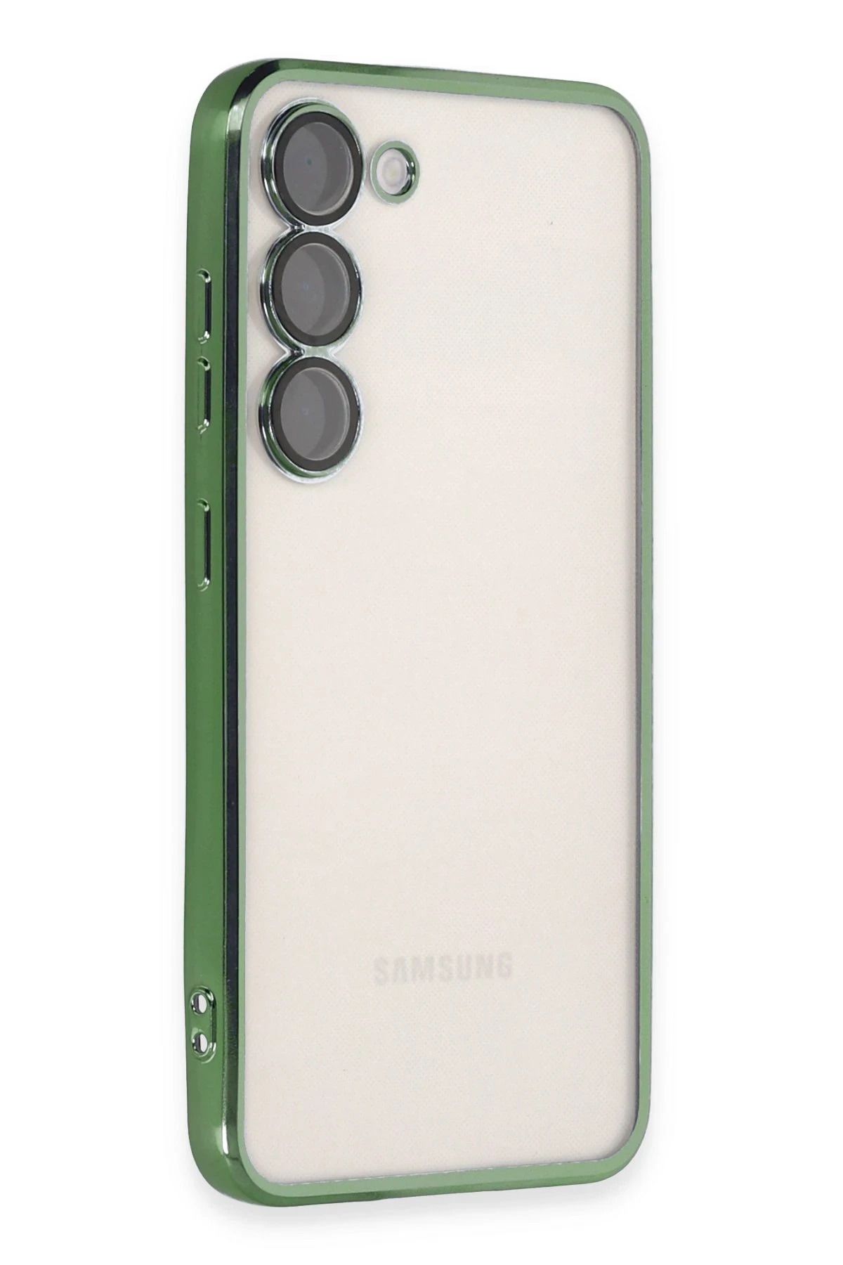 NewFace Samsung Galaxy S24 Kılıf Lensli Silikon - Yeşil JOJUA