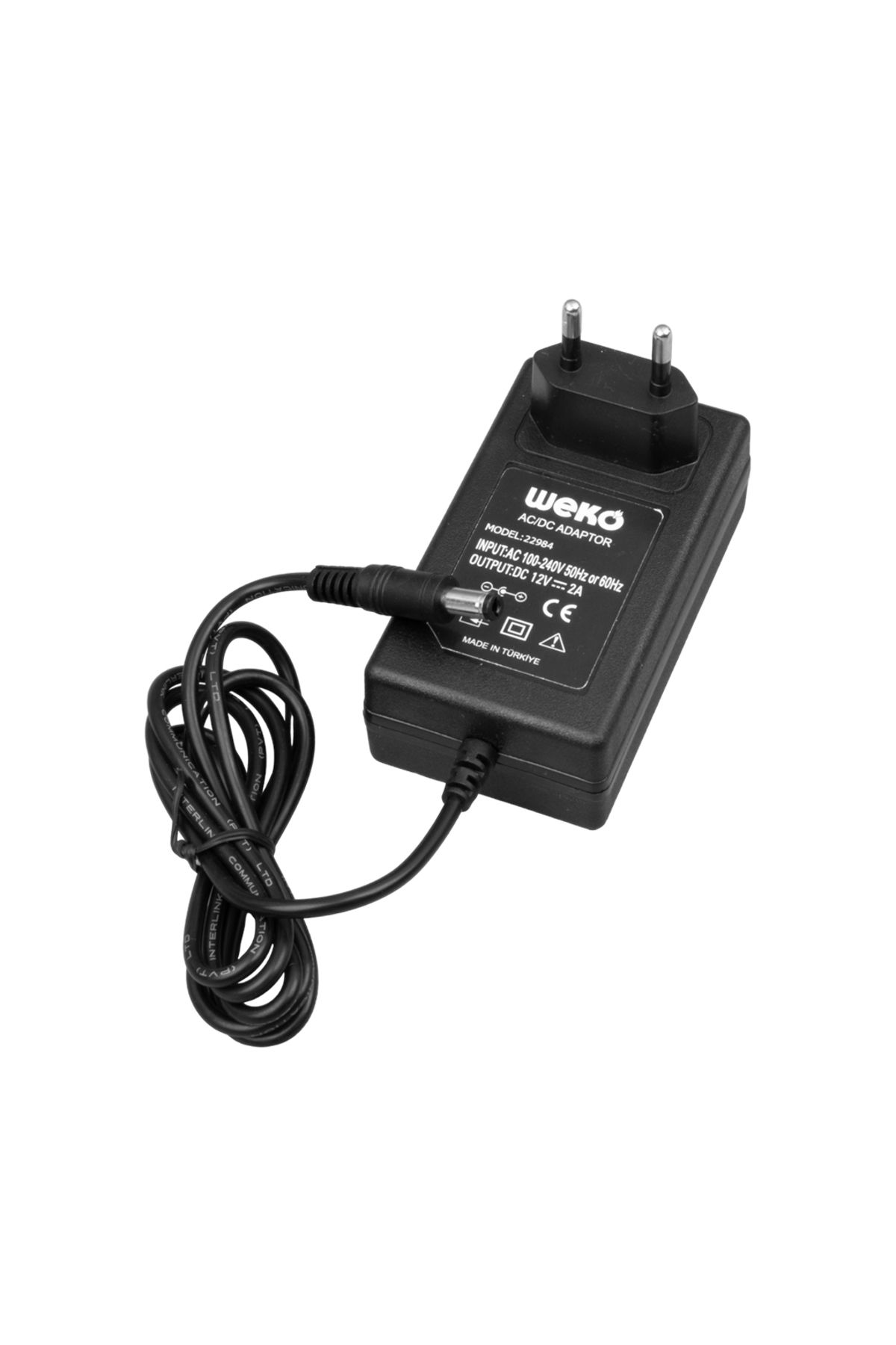 Mulvix Mullxmd Xdn01 Weko 12 Volt - 2 Amper 5.5*2.1 Uçlu Plastik Kasa Priz Tipi Adaptör (Muul)