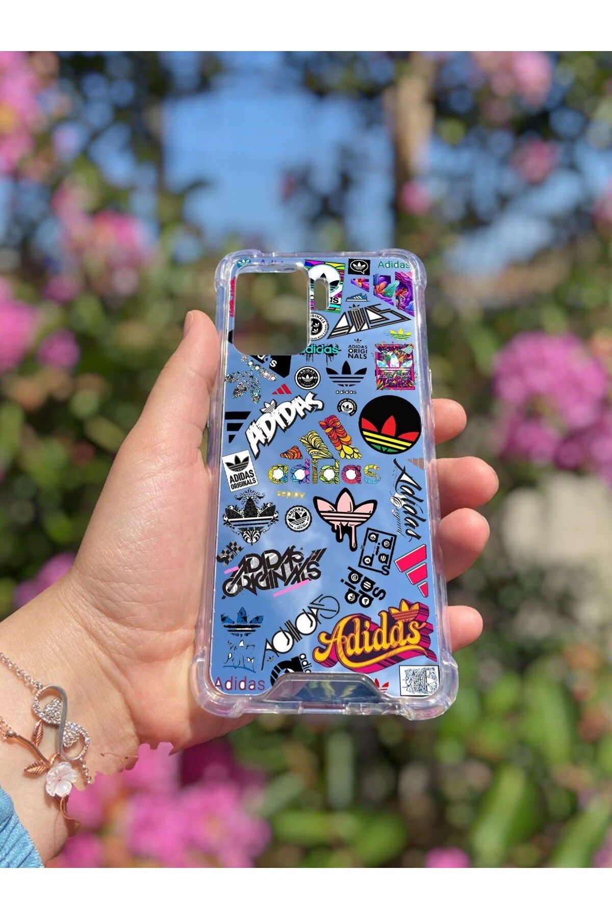 MBB ETİCARET Oppo Reno 5 Lite Uyumlu Aynalı Desenli Darbe Kamera Korumalı Silikon Telefon Kılıfı