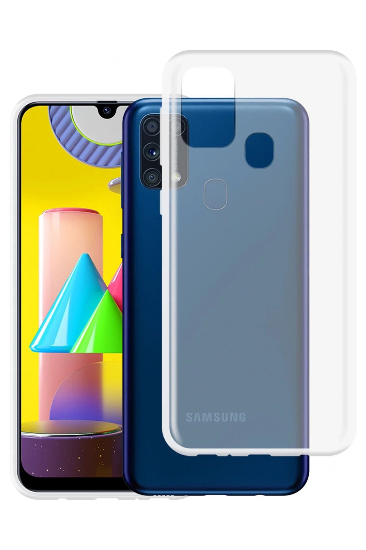 NewFace Samsung Galaxy M31 Kılıf Lüx Şeffaf Silikon INSLM