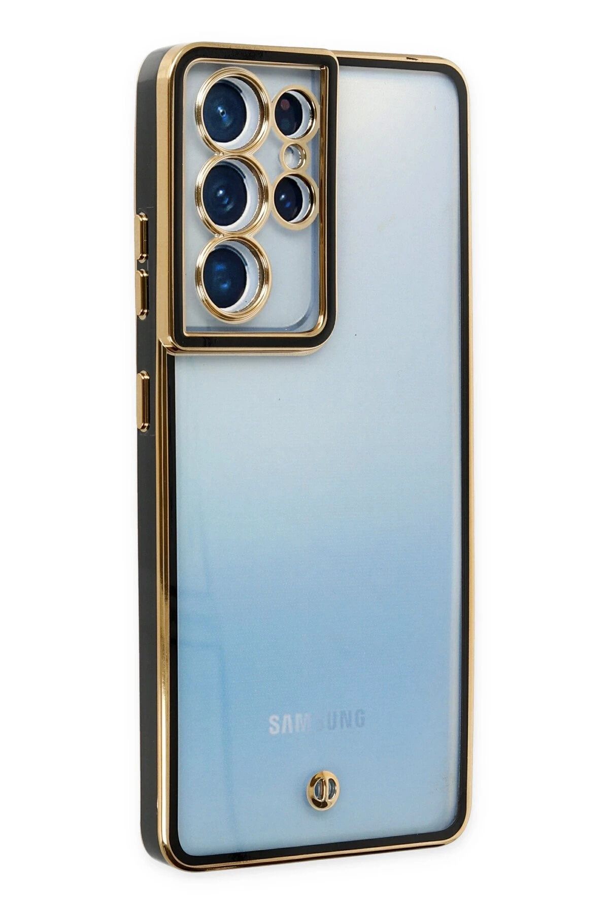 NewFace Samsung Galaxy S21 Ultra Kılıf Liva Lens Silikon - Siyah JOJUA