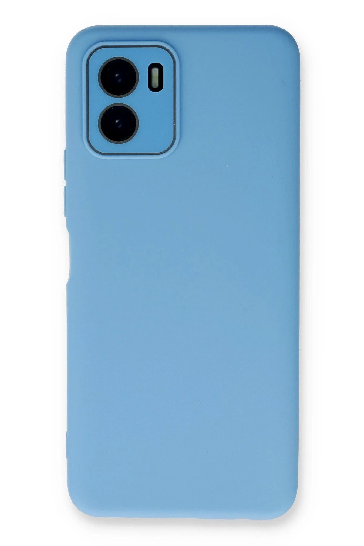 NewFace Vivo Y15S Kılıf Lansman Glass Kapak - Mavi NRMSA