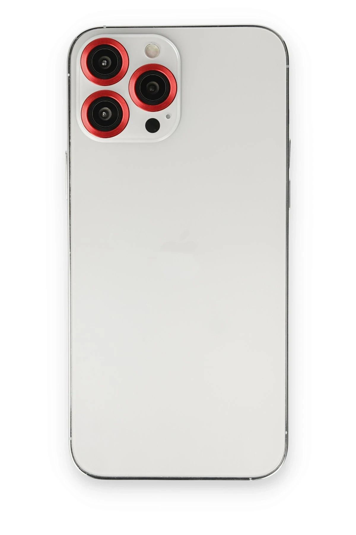 NewFace iPhone 14 Pro Max Uyumlu  Metal Kamera Lens - Kırmızı ALMLA