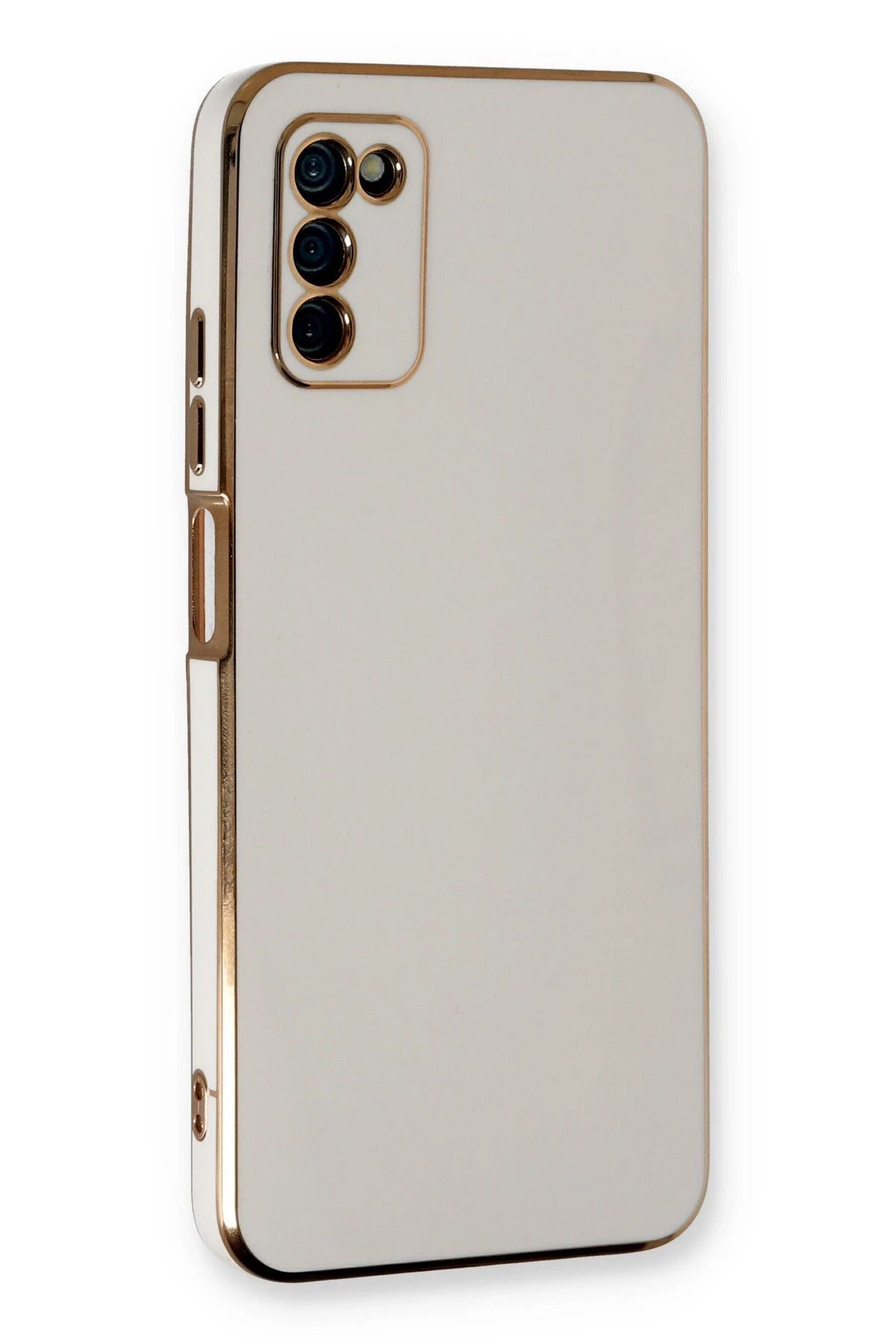 NewFace Samsung Galaxy A03S Kılıf Volet Silikon - Beyaz JOJUA