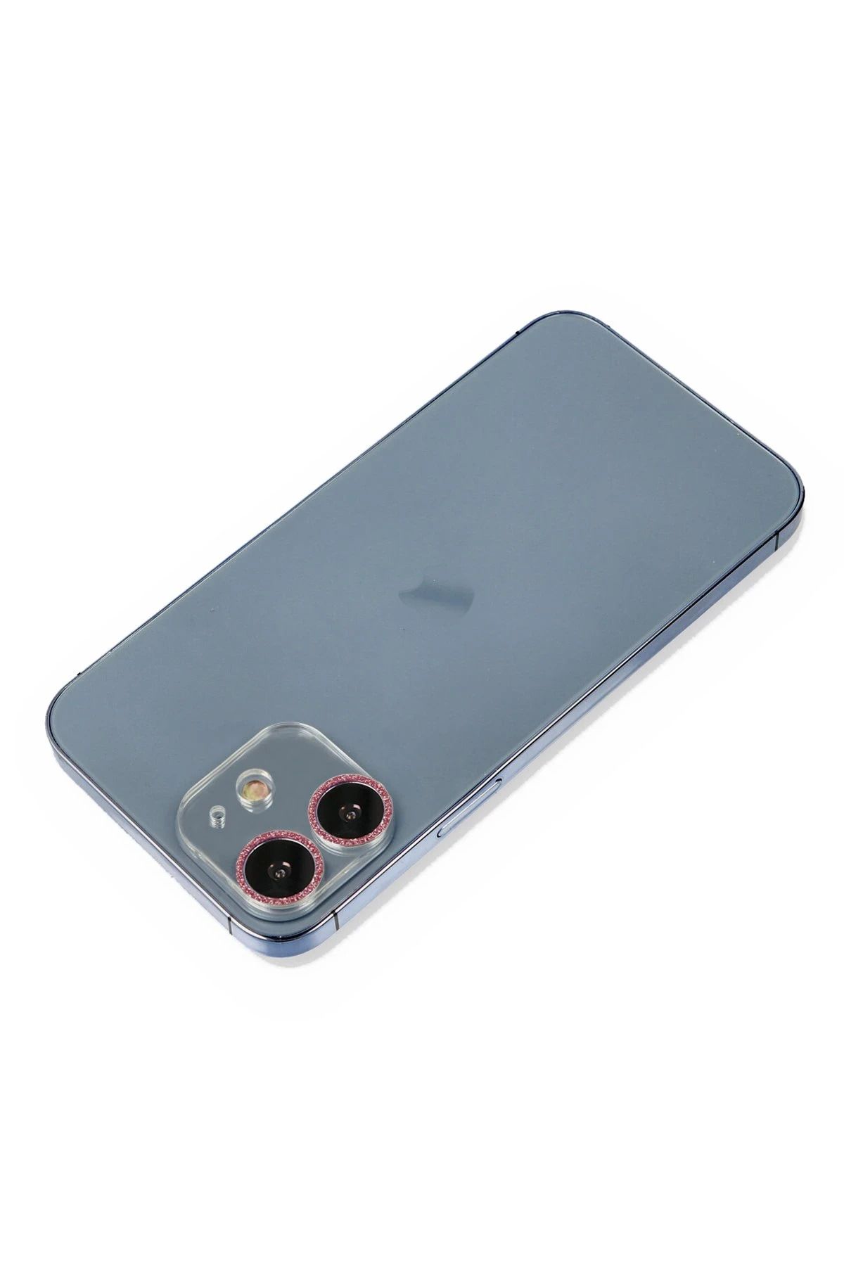 NewFace iPhone 12 Mini Uyumlu Shine Kamera Lens Koruma Cam - Pembe