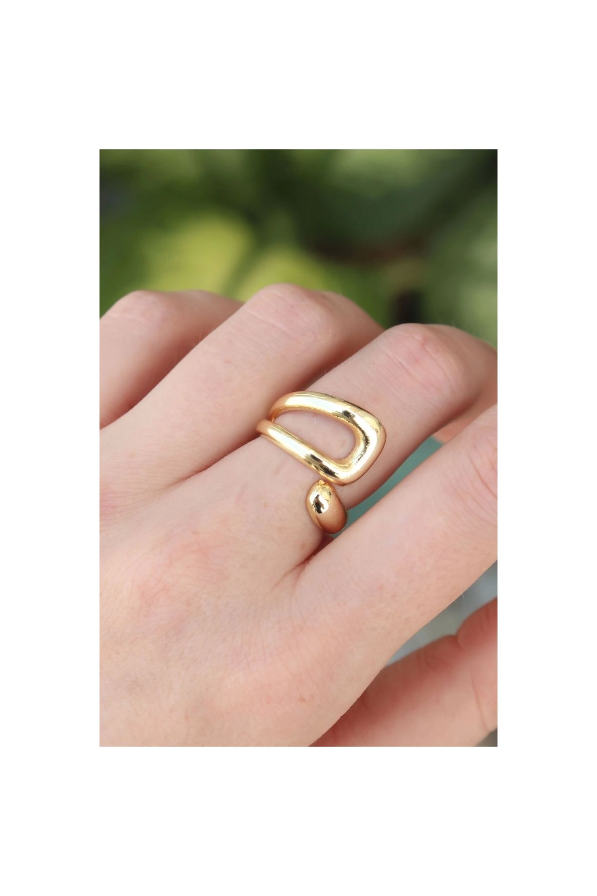 Marsilyan Pirinç Gold Renk Ayarlanabilir Yüzük - TJ-BYK3176