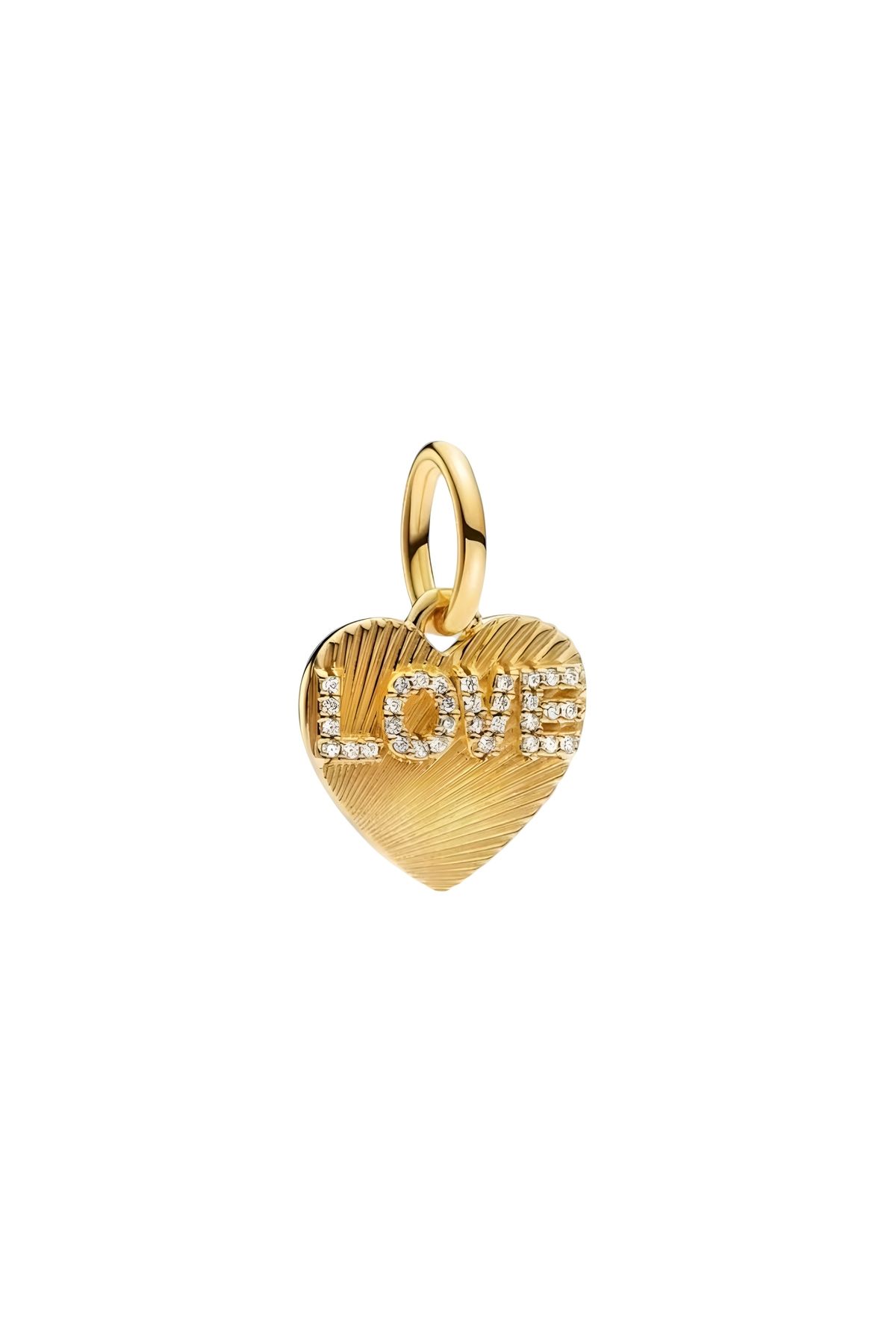 Lux Design 925 Ayar Gümüş Love Aşk Me Charm Gold Altın
