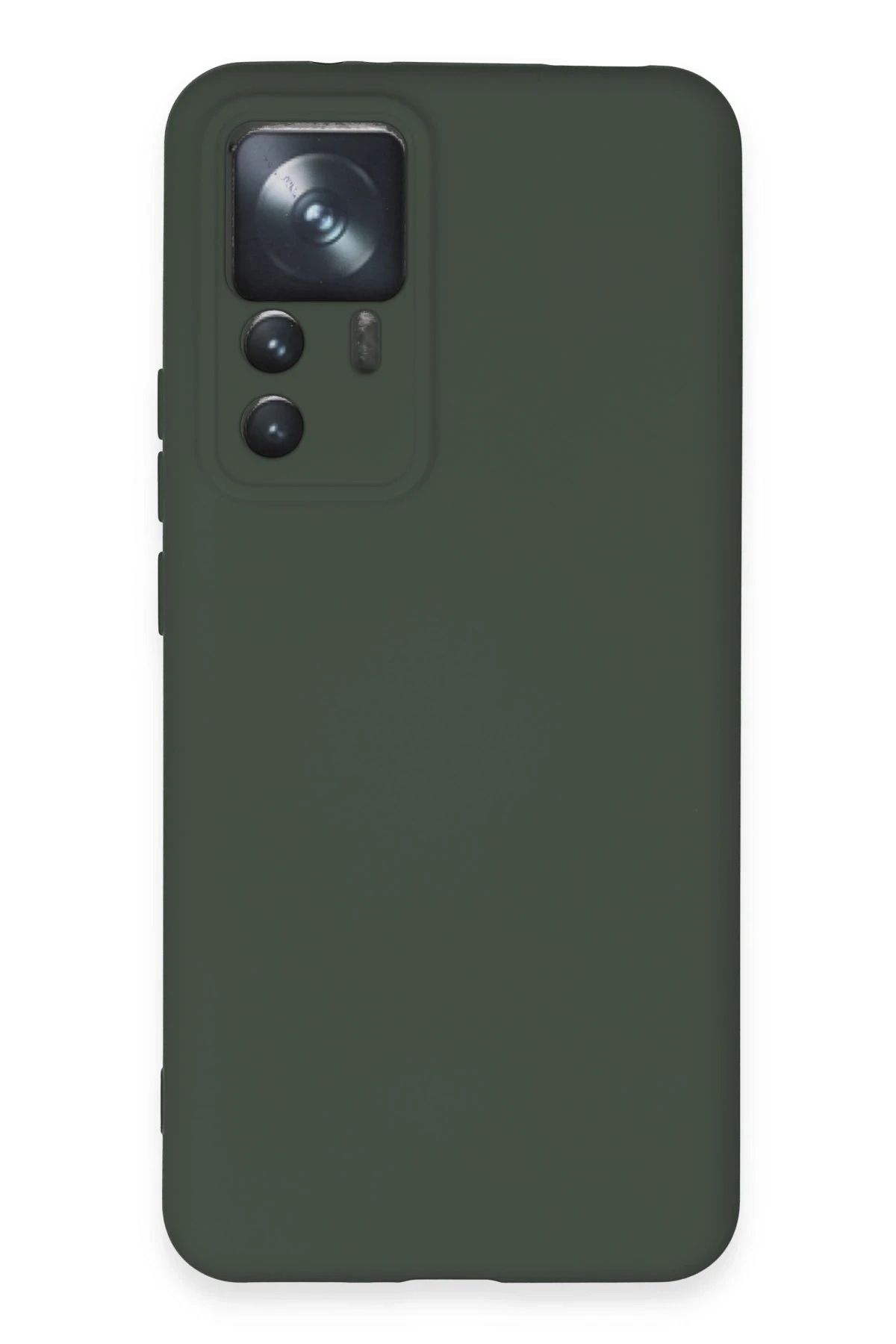 NewFace Xiaomi Mi 12T Pro Uyumlu Kılıf Nano içi Kadife Silikon - Koyu Yeşil HNZRN