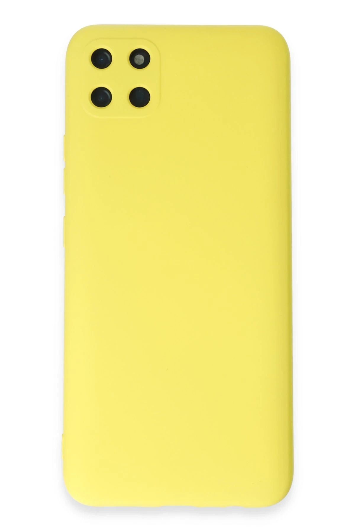 NewFace Realme C11 Uyumlu Kılıf Nano içi Kadife Silikon - Sarı YNSMR