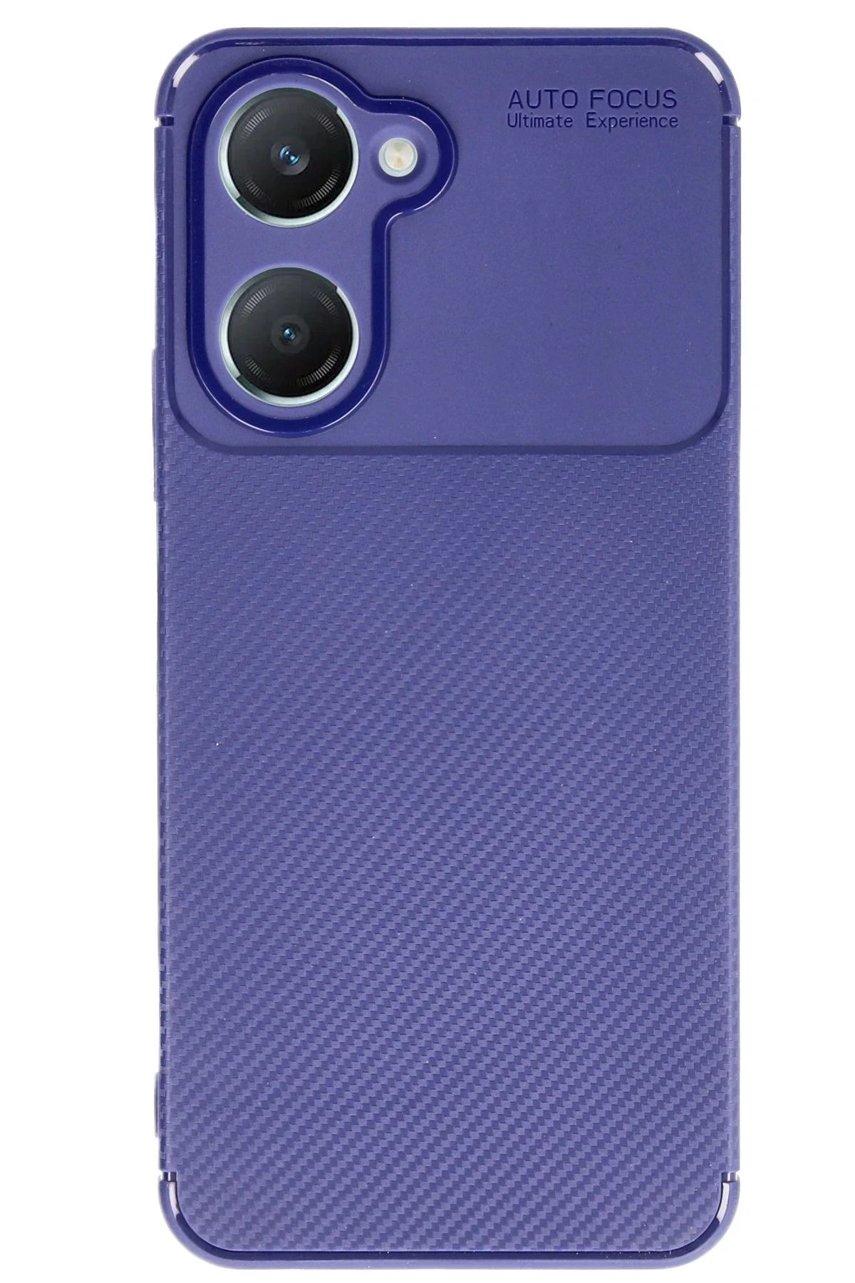 NewFace Vivo Y18 Kılıf Auto Focus Karbon Kapak - Lacivert YNSMR