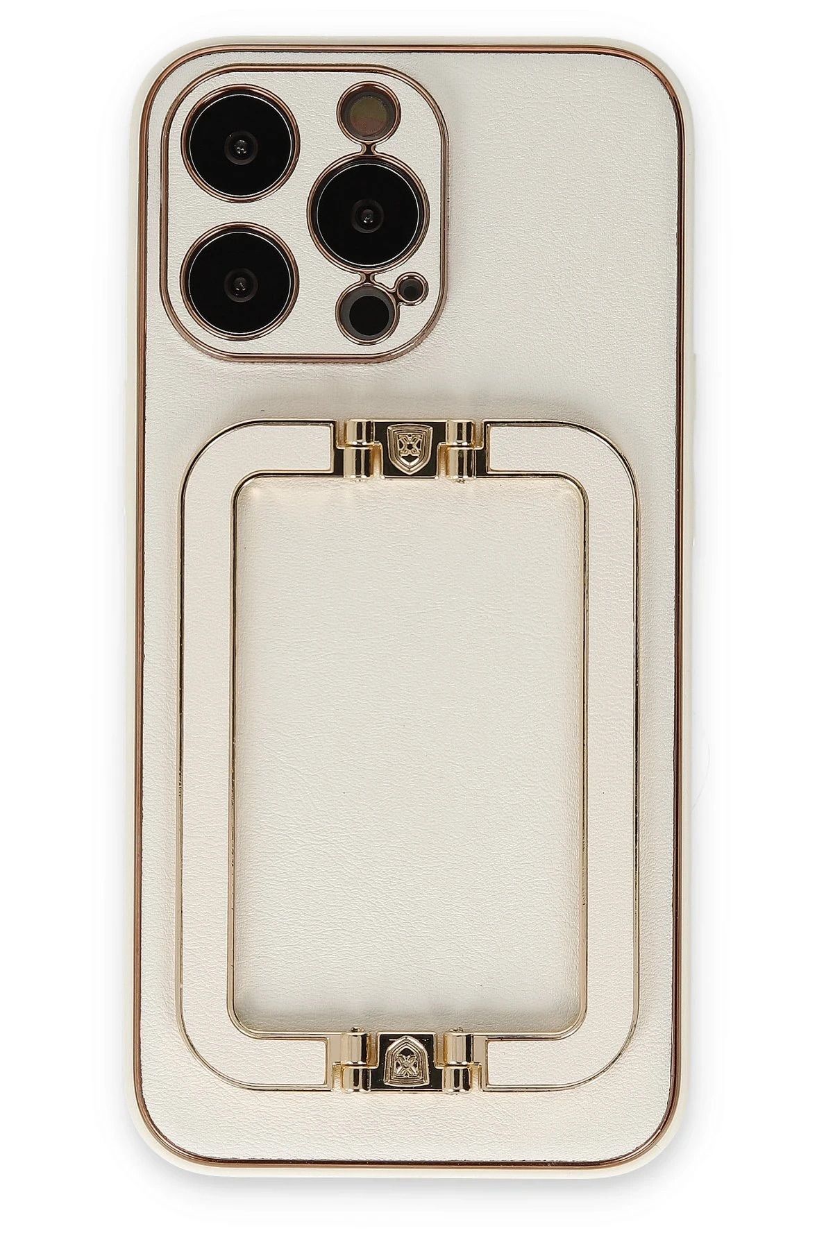 NewFace iPhone 13 Pro Kılıf Coco Elit Kapak - Beyaz BSTMY