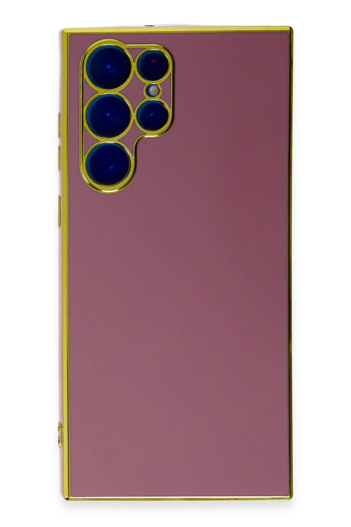 NewFace Samsung Galaxy S22 Ultra Kılıf Volet Silikon - Kırmızı YNSMR