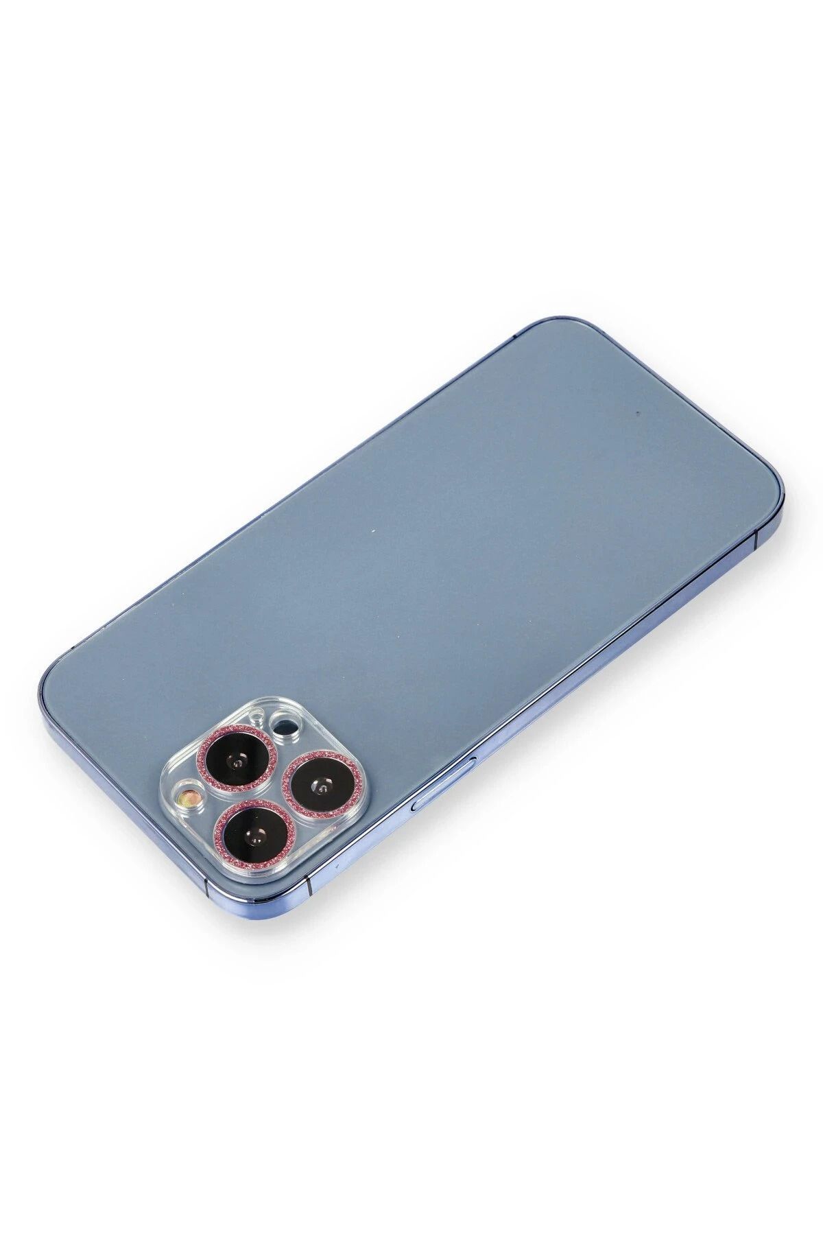 NewFace iPhone 12 Pro Max Shine Kamera Lens Koruma Cam - Pembe DRSTR