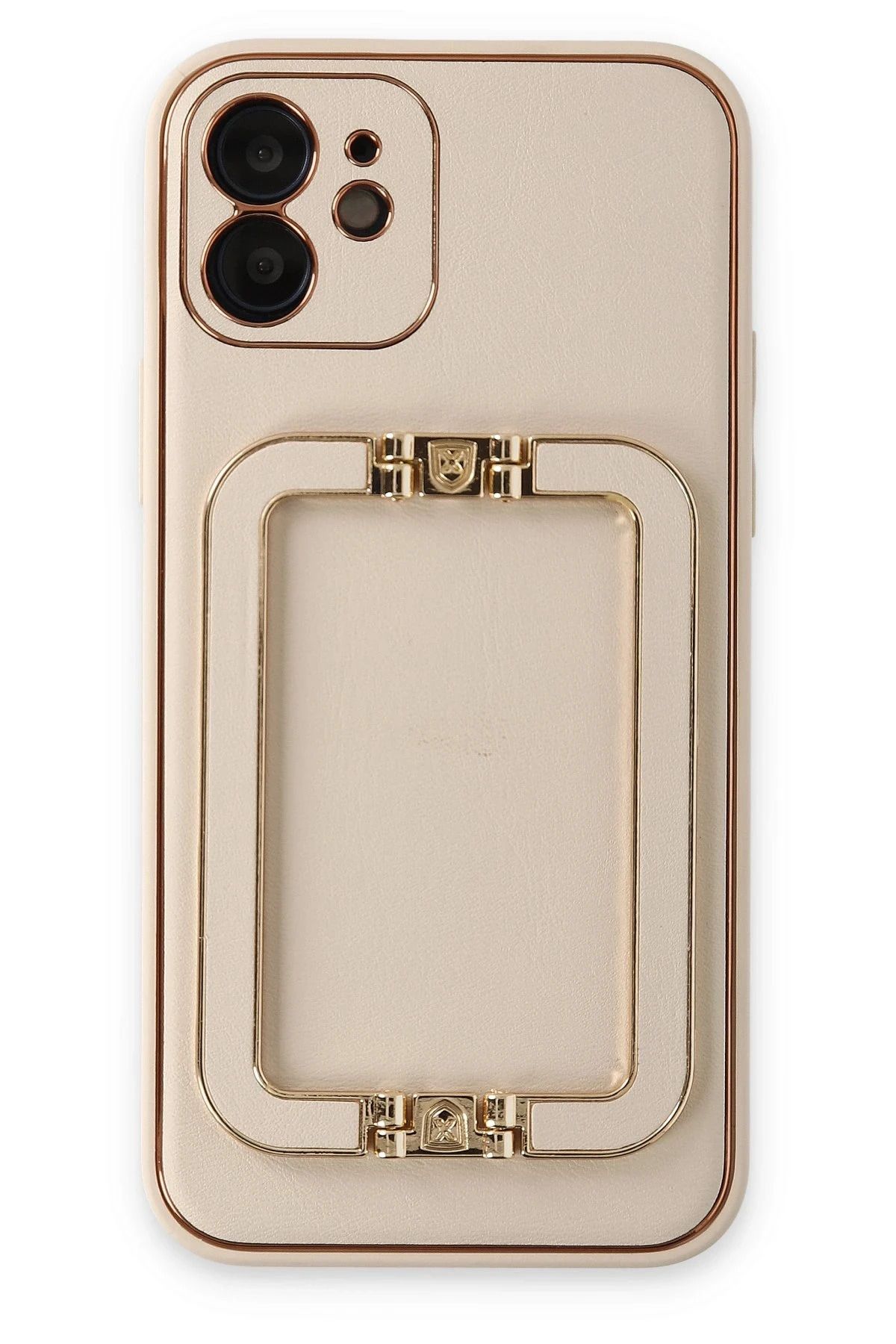 NewFace iPhone 12 Kılıf Coco Elit Kapak - Gold BSTMY