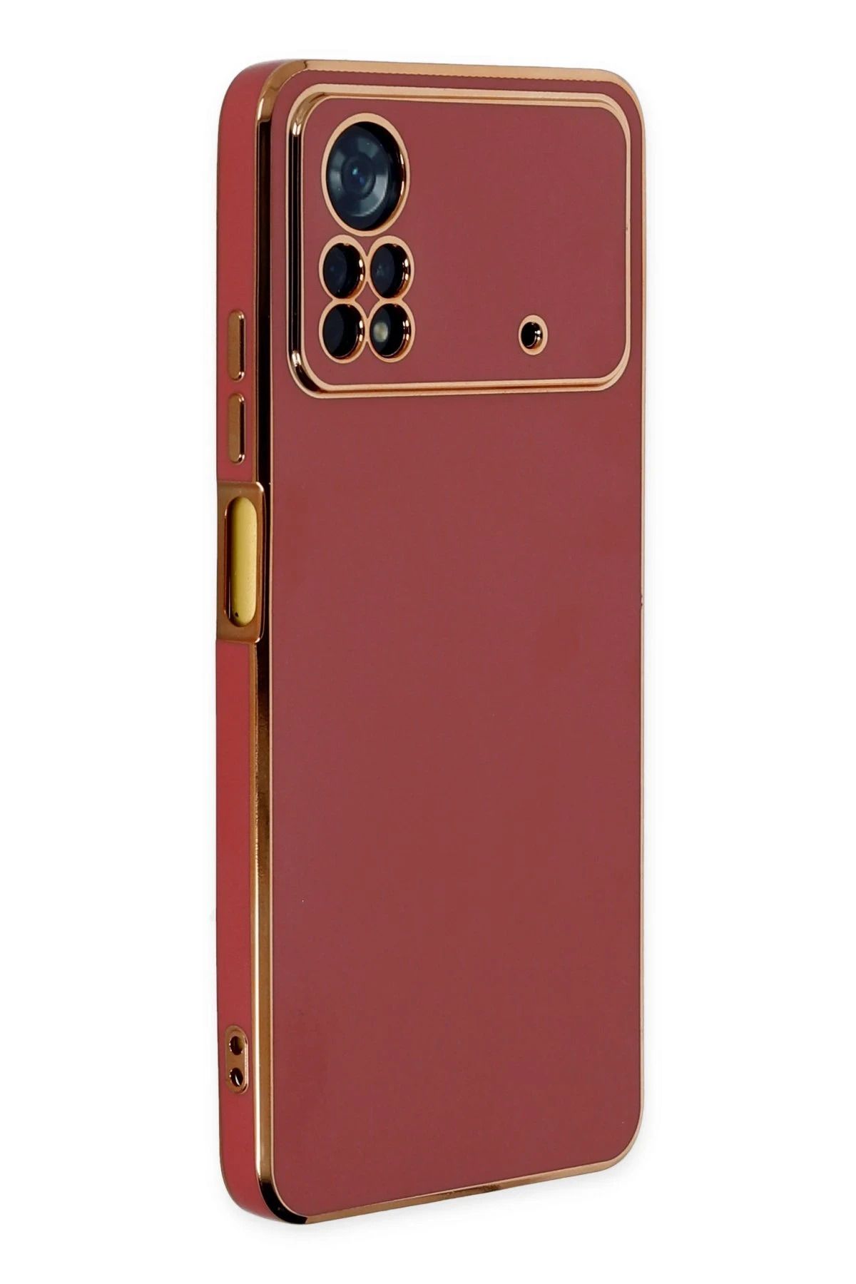 NewFace Xiaomi Poco X4 Pro 5G Kılıf Volet Silikon - Kırmızı NRMSA
