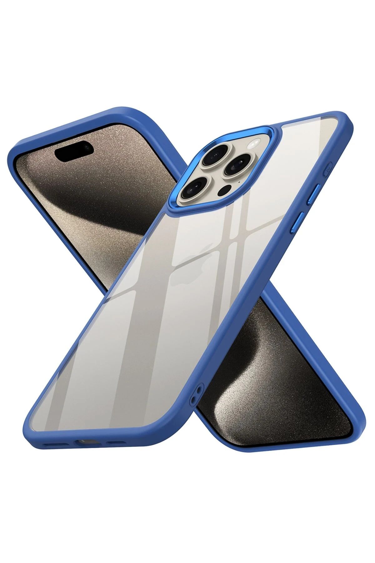NewFace iPhone 15 Pro Max Kılıf Power Silikon - Lacivert BSTMY
