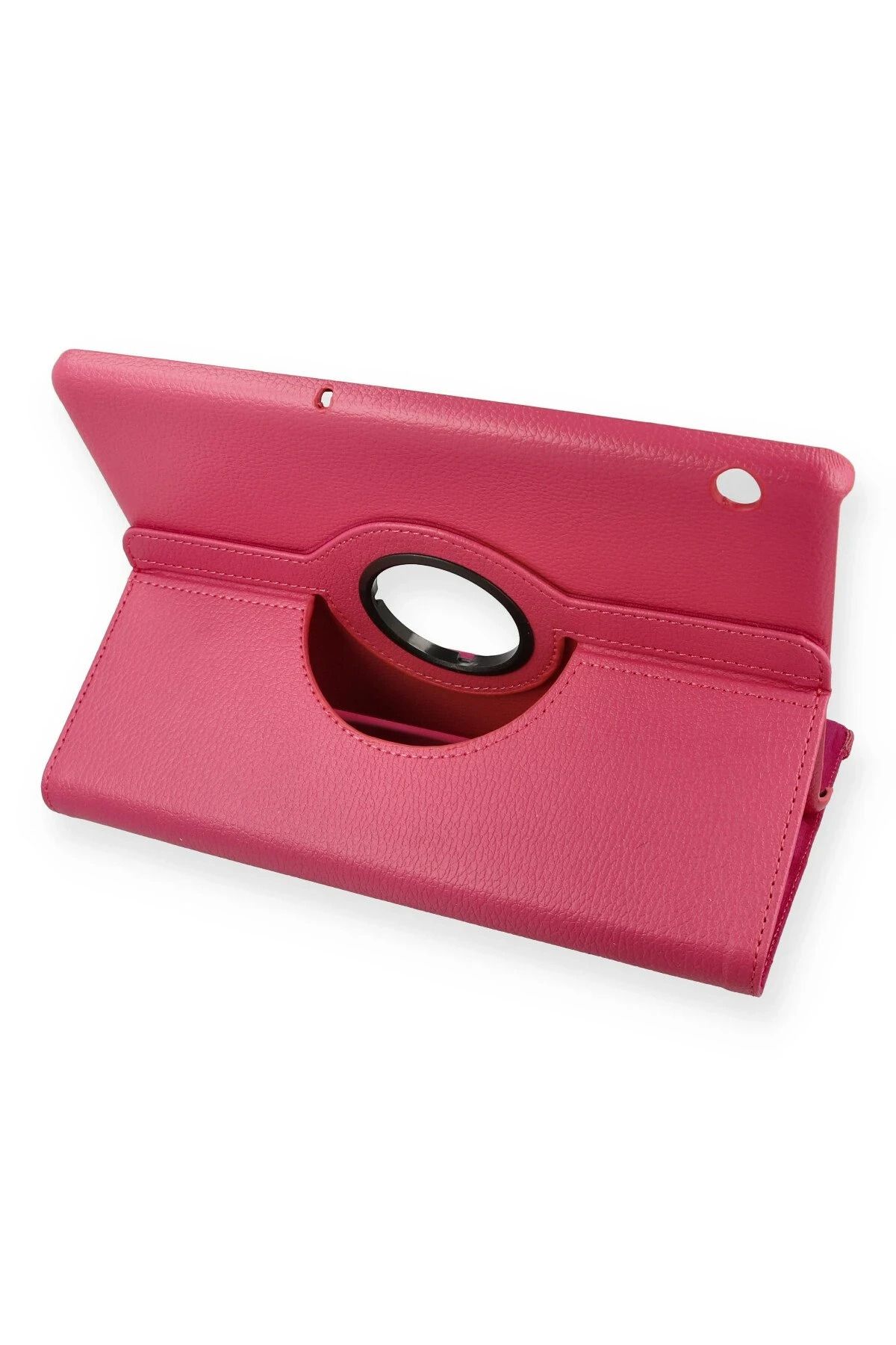 NewFace Huawei MediaPad T5 10 Kılıf 360 Tablet Deri Kılıf - Pembe INSLM