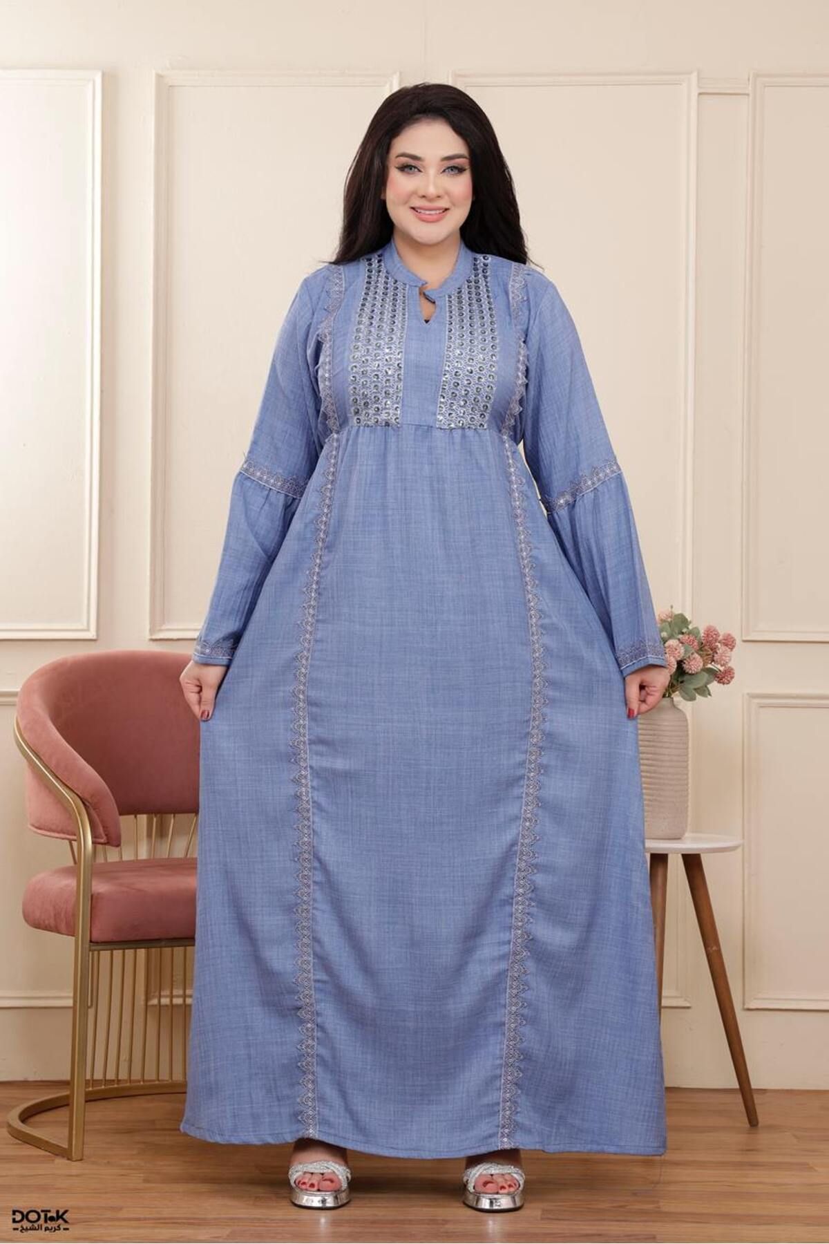 Generies-Linen abaya made of light and comfortable linen material with an elegant and modern design, ideal for everyday use 2