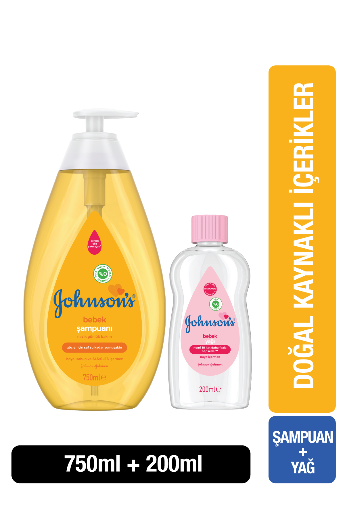 Johnson's Johnsons Baby Gold Şampuan 750 ml Yağ Set 200 ml