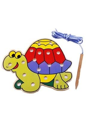 Ip Geçir Kaplumbağa Montessori Oyunu Sağlıklı Çocuk Oyuncak 869714453347390