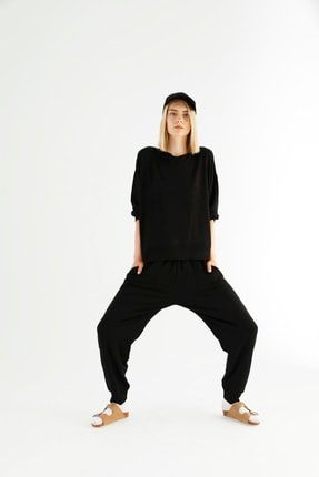 Siyah Cepli Eşofman-sweatshirt Takım 21278021