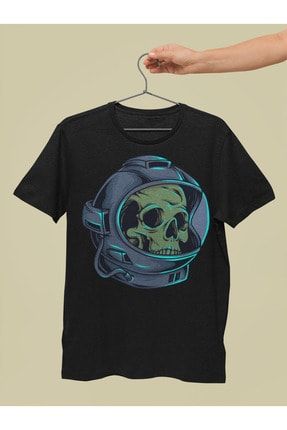 Kafatası Astronot Baskılı T-shirt ASKLL5569481