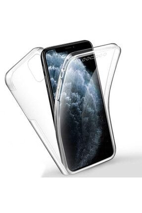 Apple Iphone 11 Pro Max Uyumlu 360° Çift Taraflı Tam Koruma Ultra Ince Şeffaf Silikon Kapak İNCGS5653