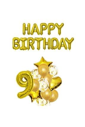 Happy Bırthday Doğum Günü Ve 9 Yaş Balon Seti BM600