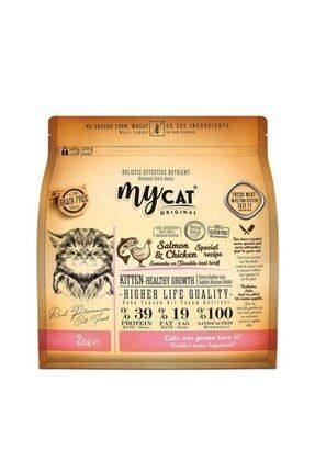 Health For Paws Mycat Original Tahılsız Somonlu Tavuklu Yavru Kedi Maması 2 Kg MYCAT01