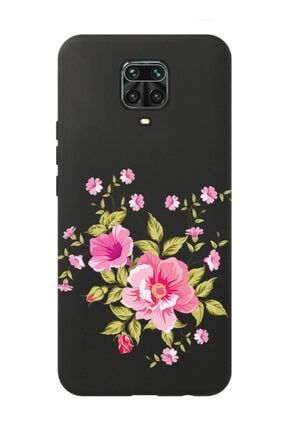 Xiaomi Redmi Note 9 Pro Çiçek Siyah Lansman Telefon Kılıfı DFLCASE115-Xiaomi-Redmi-Note-9-Pro