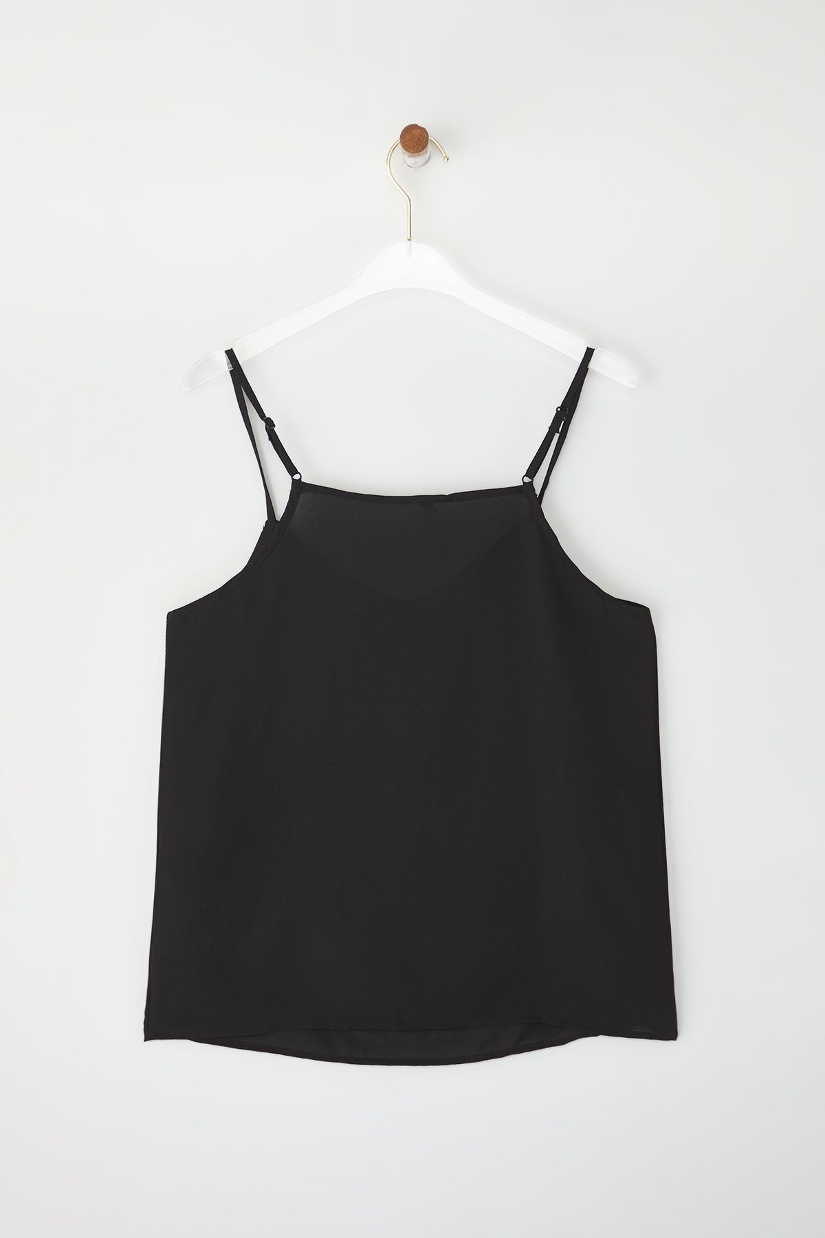 Trendyol Collection-Black Basic Strappy Woven Blouse TWOSS19BB0224 10