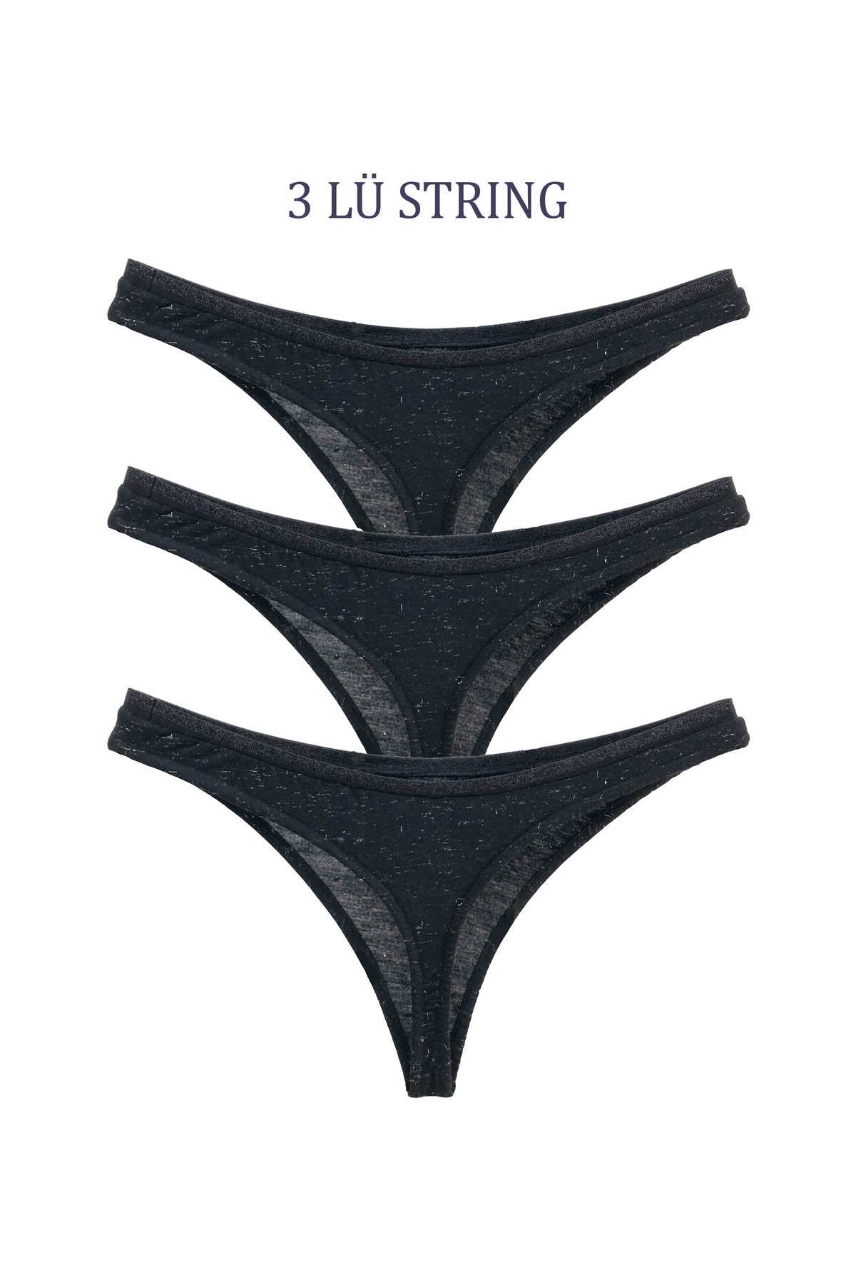 MAORI String tanga 3 lü siyah