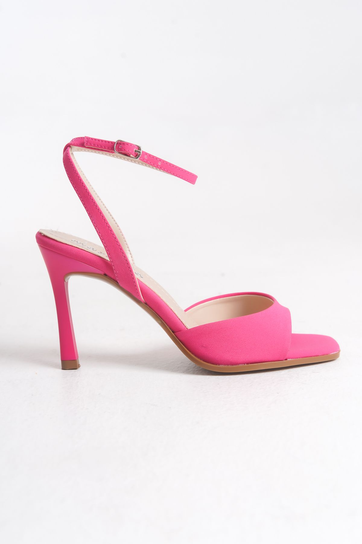 MARSEDO-Sandale de zi cu curea cu toc cu vârf tocit pentru femei Lara, satin fucsia 3