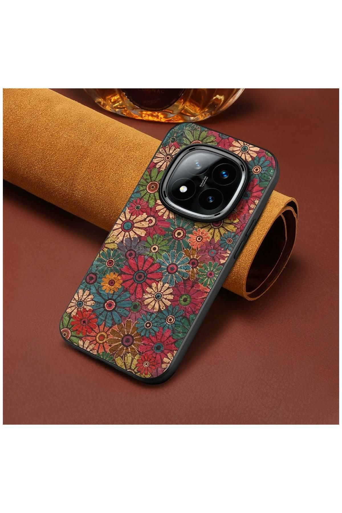 Zebana Xiaomi Redmi Note 14 Pro Plus 5G Uyumlu Kılıf Zebana Vintage Kumaş Kılıf Desen 1