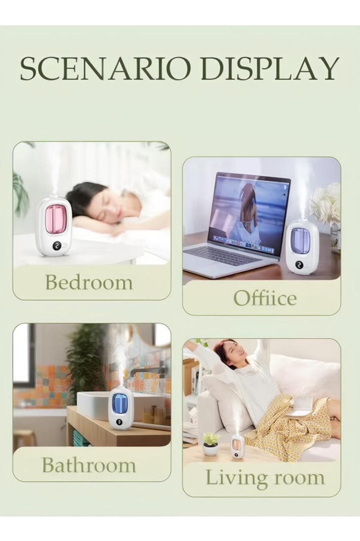 Generic-مرطب هواء دونيسو ميني محمول يعمل بالموجات فوق الصوتية مزود بمنفذ USB، مع موزع للزيوت العطرية العطرية 8