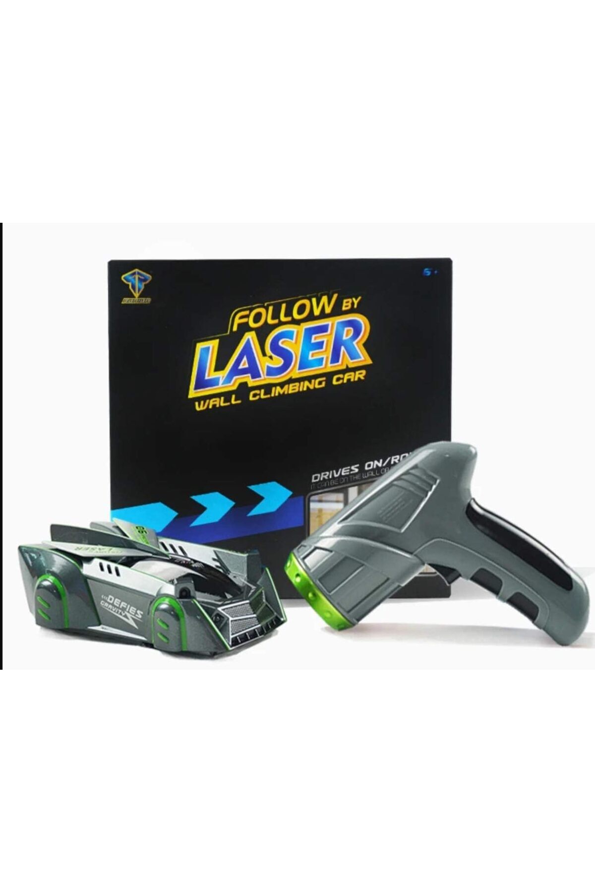 Yelajoy-Remote control rechargeable wall climbing car, laser-controlled, 360 rotation, for children, green 3