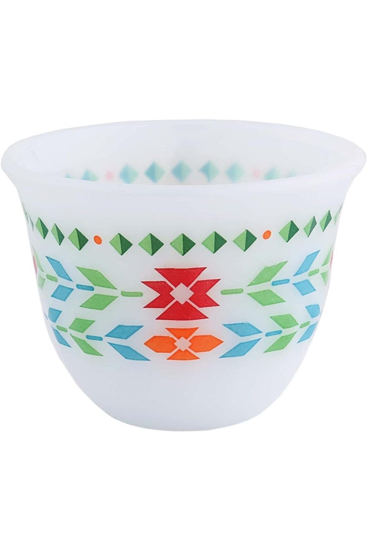 Generic-AL SAIF Gawa Cup Set Of 6PCs, White/Green Size: Large, K65171/7/L 2