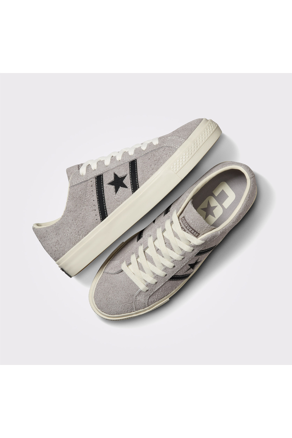 Converse-حذاء رياضي One Star Pro Academy Pro للجنسين من الجلد السويدي باللون الرمادي 4
