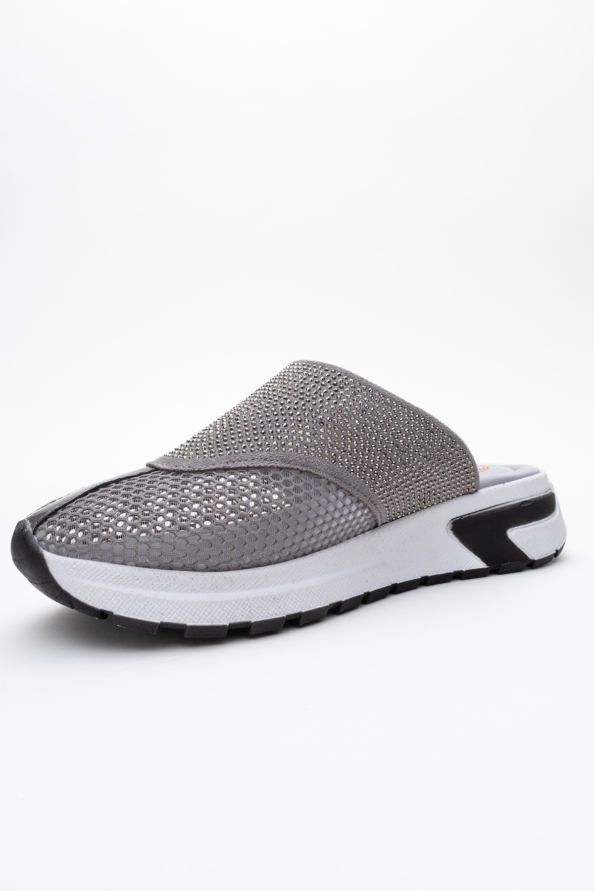 LuviShoes-شبشب نسائي من GLEA شبكي من الحجر الرمادي ومقدمة مغلقة 4