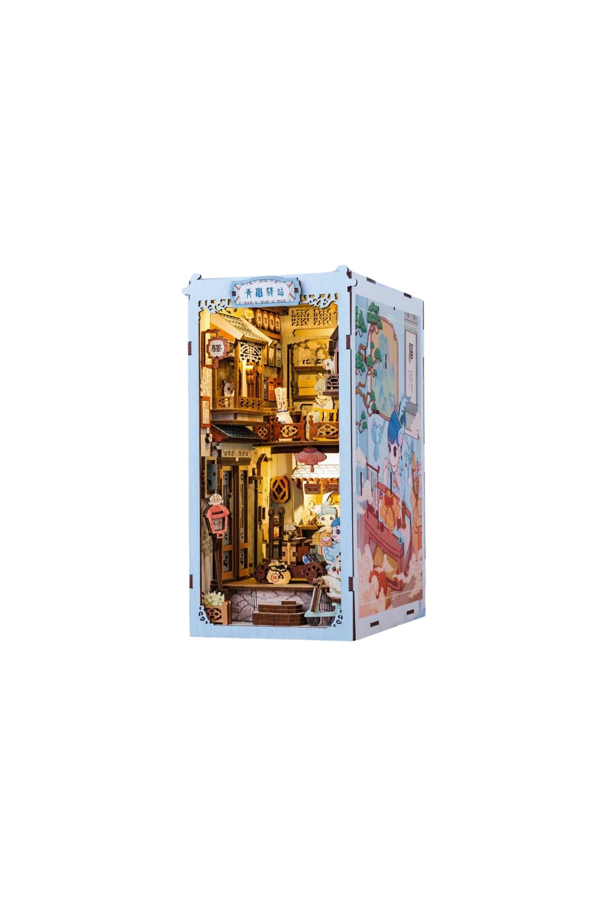 CUTEBEE Puzzle 3d, Cotor De Carte Diy, Azure Phoenix Lodge, Cutebee, 348 Piese - One Size